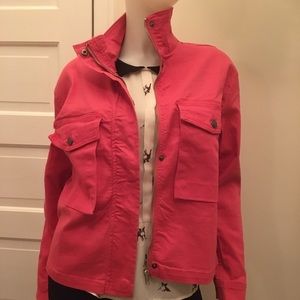 Salmon jean jacket  LG, XL no name